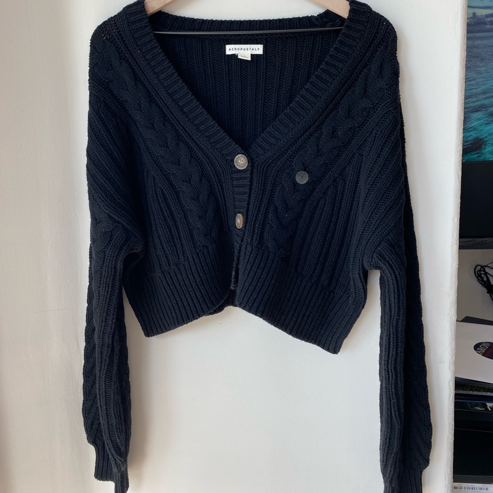 Aeropostale Knitted Black Sweater